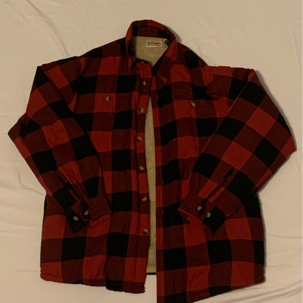 Authentic Wrangler Fleece Button-Down Jacket L